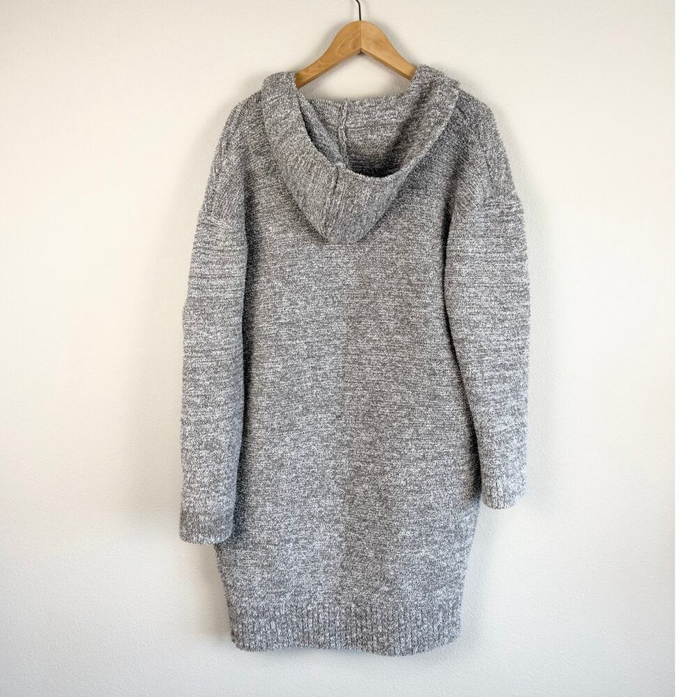 Barefoot Dreams Cozychic Hooded Long Cardigan Sweater Pockets Oversized Medium - Picture 2 of 4
